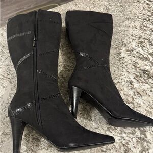 Impo Black Heeled Boots for Women
